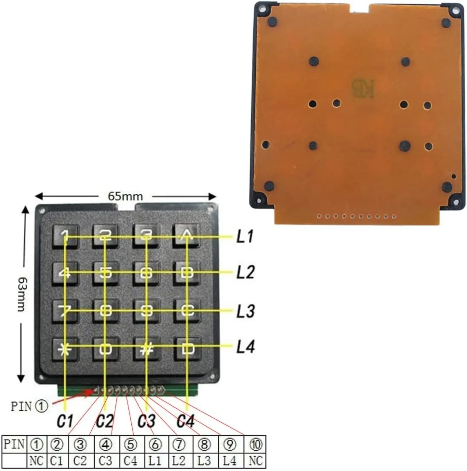 4x4 Matrix Membrane Keypad 16  - огляд і ціна Arduino Kit