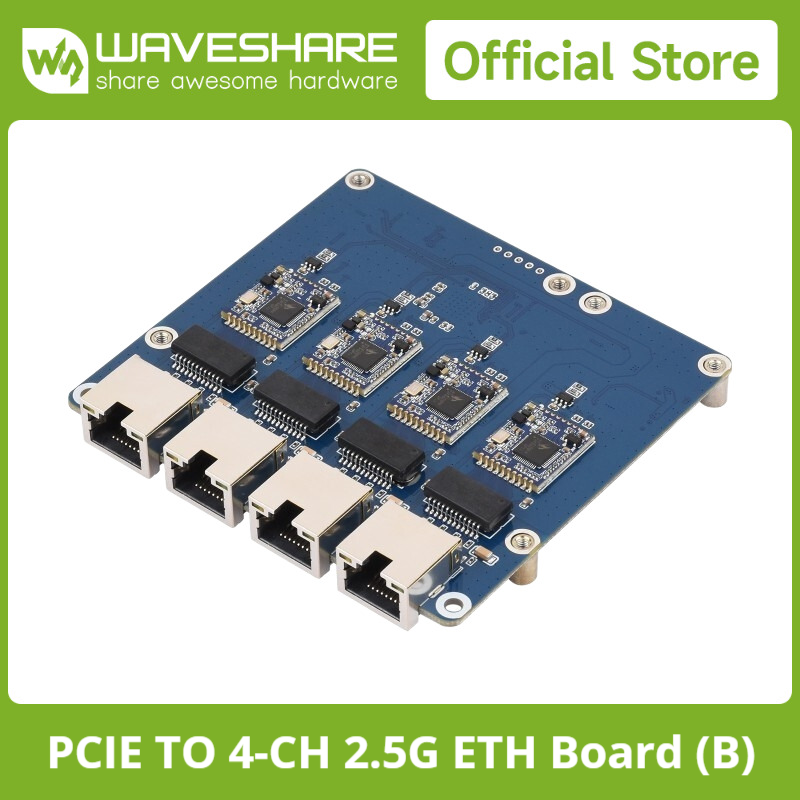 Waveshare PCIe TO 4-Ch Gigabit - огляд і ціна Raspberry Pi 5