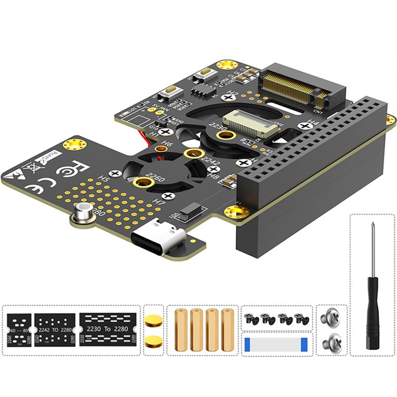 For Raspberry Pi 5 Pcie To M.2 - огляд і ціна Pi 5 Case