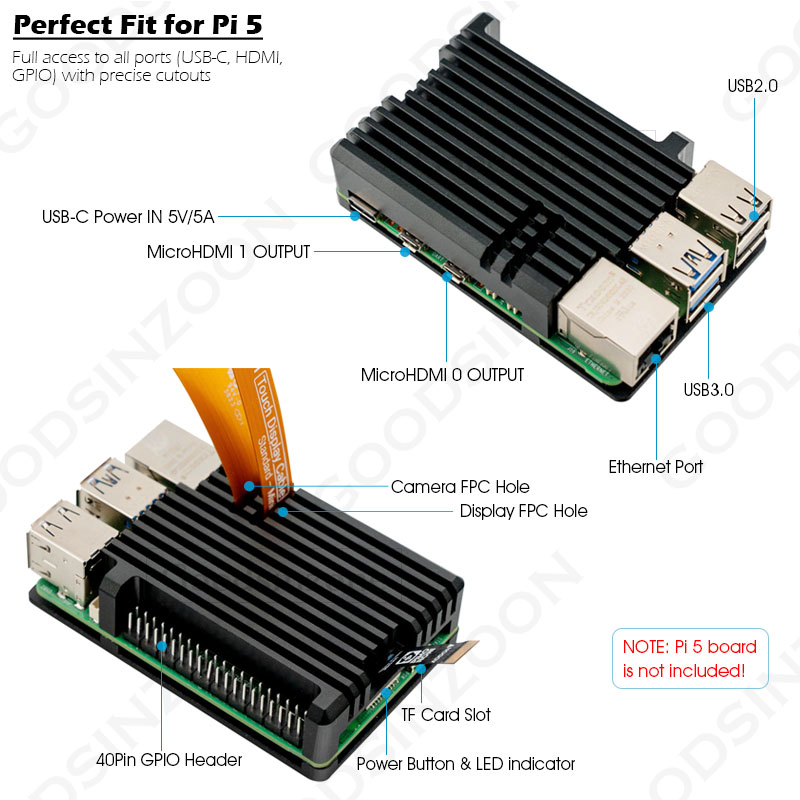 Raspberry Pi 5 Aluminum Armor  - огляд і ціна Pi Cooler