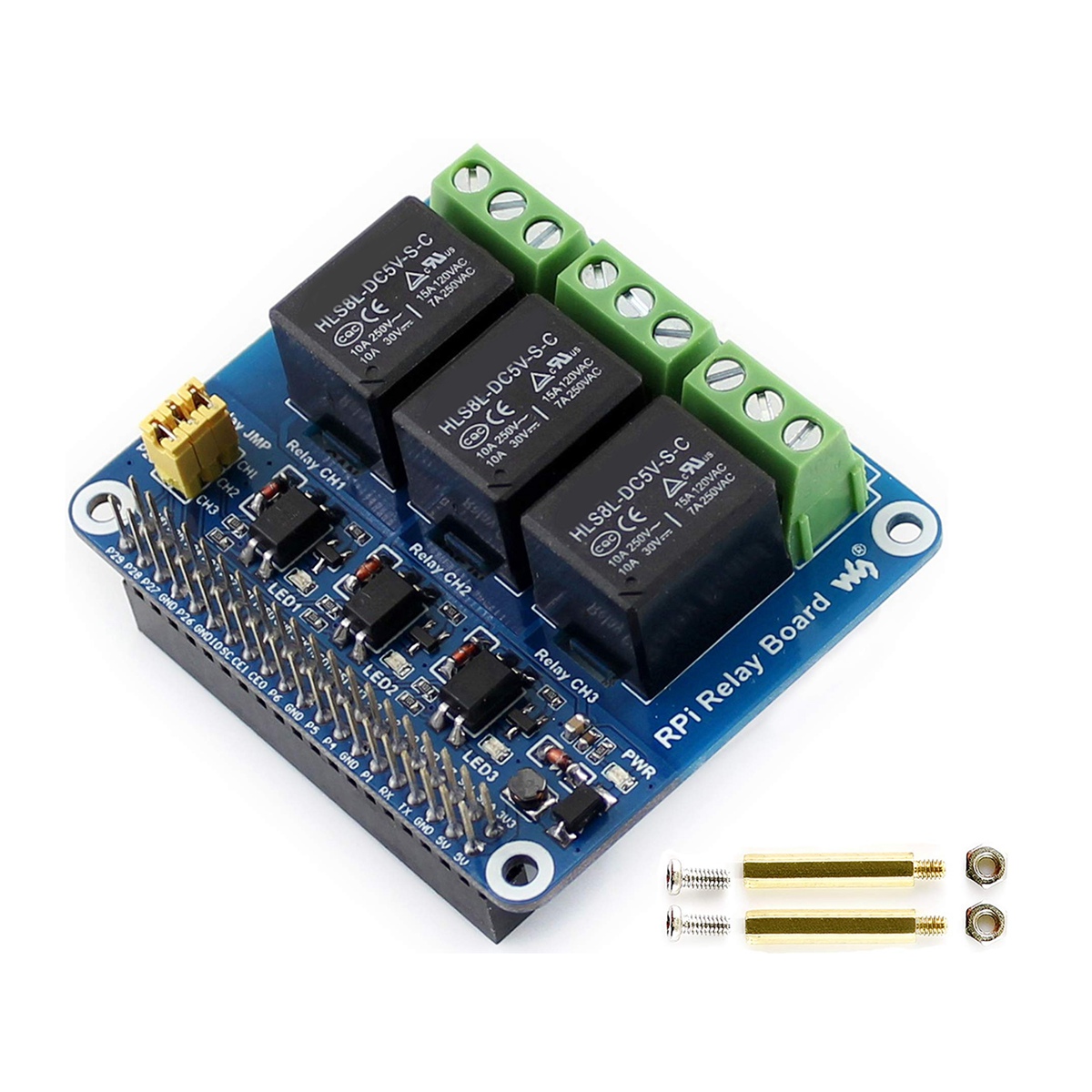 Waveshare 5V 3-Channel Relay M - огляд і ціна Raspberry Pi Kit